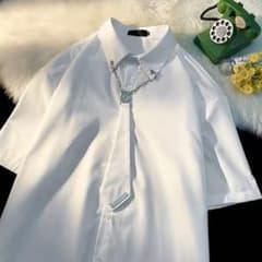 チェーン付き 半袖シャツ ホワイトのサムネイル