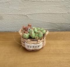 ミニチュアクレイ多肉　熊童子かご寄せ①のサムネイル