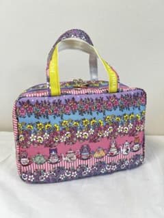 ジョリーフルール　ツインポーチ　パステル×ラベンダー　ハンドメイド ジョリーフルール ツインポーチ パステル×ラベンダー ハンドメイド