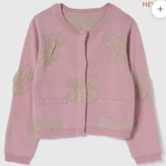 Vintage FlowerフロッキーKnitカーディガン - メルカリ