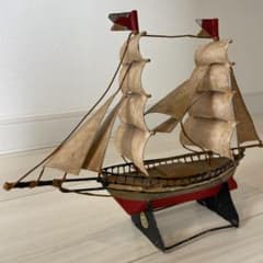 アートなデザインの帆船 海賊船 ビンテージ アジアン雑貨 アメリカン