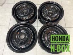 新品外し⭐︎N-BOX JOY 14×4.5J 4H100 ホンダ　 スチールのサムネイル
