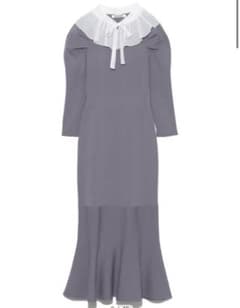 snidel【なち美様専用】プリーツカラーニットワンピース　新品タグ付きのサムネイル