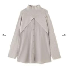 ハイネック2wayニット×シャツのサムネイル