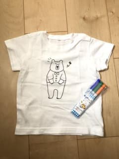 お絵かきTシャツ　90 白のサムネイル