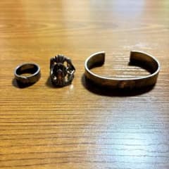 E*s様 原宿ゴローズ　シルバーアクセサリー 3点セット リング バングル E*s様 原宿ゴローズ シルバーアクセサリー 3点セット リング バングル