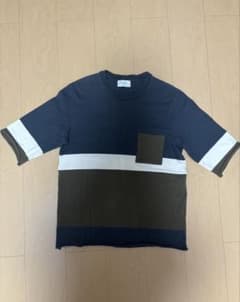 FLISTFIA フリストフィア　ボーダー 七分袖　ネイビー Tシャツ　サイズ2のサムネイル
