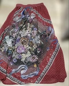 iS ScoLar ロングスカート 花柄 ユニコーンのサムネイル