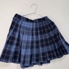 チェック柄 プリーツスカート ブルー系のサムネイル