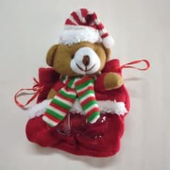クリスマス　くま　巾着袋