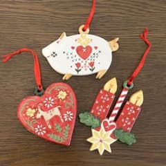 ビレロイ&ボッホ クリスマス オーナメント 3個セット 豚 キャンドル