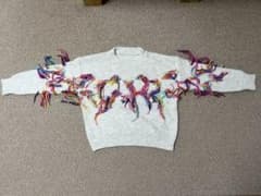 カラフルフリンジ装飾 ニットセーターのサムネイル