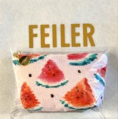 WEB完売品限定色】フェイラー スイカドット舟形ポーチSサイズ ピンク