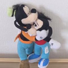 美品】グーフィー&マックス／ストア品／なかよしぬいぐるみバッジ