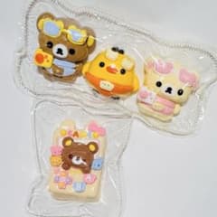 リラックマ スクイーズ 立体マスコット 2点セット 集合体 ゲーム 平成