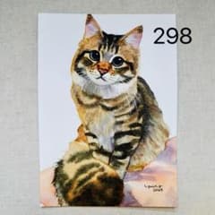 猫の絵 298水彩画 原画 2L判サイズ - メルカリ