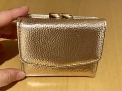 三つ折りがま口財布☆ピンクゴールドのサムネイル