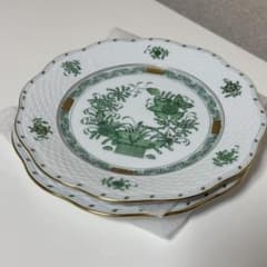 ヘレンド インドの華 グリーン プレート 皿 手描き19cm 2枚 - メルカリ