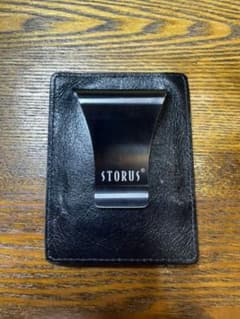 STORUS ストラス　マネークリップ　レザー　ブラックのサムネイル