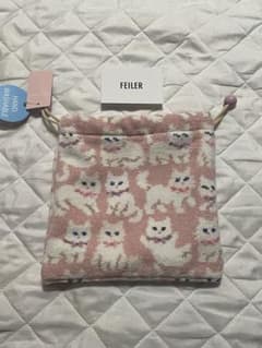 ✨フェイラーモフモフネコちゃん巾着✨ - メルカリ