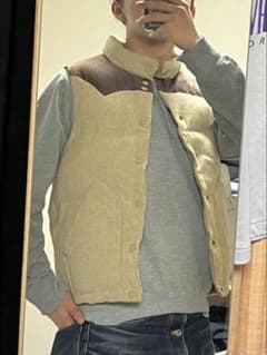 アメカジ ダウンベスト ベージュ 木村拓哉風 - メルカリ