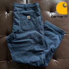 【SALE!】カーハートCarhartt ダークブルー ワイドサイズワークパンツのサムネイル