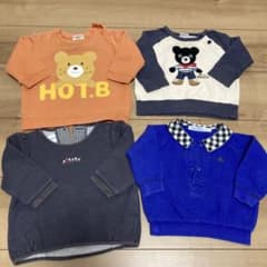【中古】mikihouse.familiarトレーナー 4枚セット 70cmのサムネイル