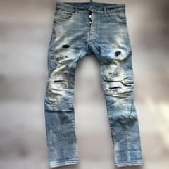 DSQUARED2 デニムパンツ ダメージ加工 ペイント size42 - メルカリ