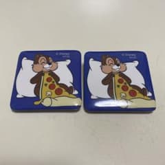 ディズニー　チップ　スクエア缶バッジ　2点セットのサムネイル