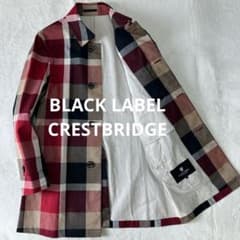 希少 ブラックレーベルクレストブリッジ ビッグチェック ステンカラーコート M 希少 ブラックレーベルクレストブリッジ ビッグチェック ステンカラー