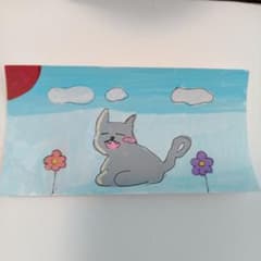 手書きイラスト アナログ オリジナルイラスト 猫のサムネイル