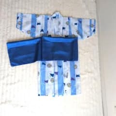 浜千鳥柄　キッズ浴衣　100サイズ 帯付きのサムネイル