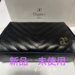 エレガンス　メイクアップ　コスメ　ポーチ　黒　新品未使用のサムネイル