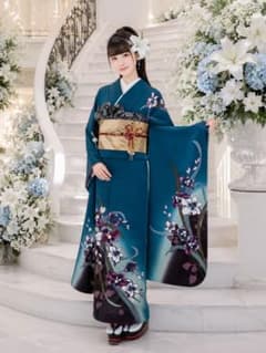 振袖フルセット、成人式、正絹、ガード加工、金彩袋帯、重ね衿帯揚げ