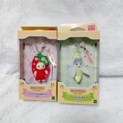 ショコラうさぎの赤ちゃんいちご ハスキーの小さい赤ちゃんバナナセットのサムネイル