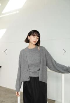 karry フォックスカシミヤ アンサンブル ニット グレー 新品未使用 karry フォックスカシミヤ アンサンブル ニット グレー 新品未使用