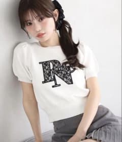 NICE CLAUP 半袖ニット Tシャツ ホビ垢　ガーリー　タグ付き　新品のサムネイル