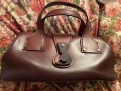 保存袋あり、ヴィンテージGUCCI バーガンディ ハンドバッグ - メルカリ