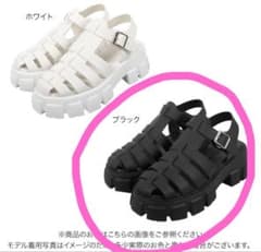 【新品未使用 完売商品】神戸レタス 黒 グルカサンダルのサムネイル