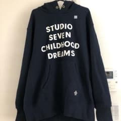 GU✖️STUDIO SEVEN ビックスウェットプルパーカー ネイビーのサムネイル