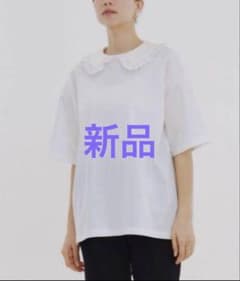 新品！yori フロッキードット丸襟Tee - メルカリ