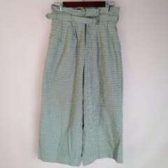 極美品✨️ NICE CLAUP ワイドパンツ 【L〜XL】 チェック柄