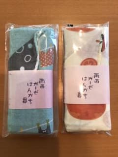 くろちく　両面三重ガーゼはんかち 2個セットのサムネイル
