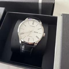 CITIZEN 自動巻き 時計 ホワイト CITIZEN 自動巻き時計 ホワイト文字盤NH8350-08A - メルカリ