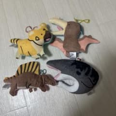 ジュラシックワールド 一番くじ D賞 ぬいぐるみマスコット 4種コンプセットのサムネイル