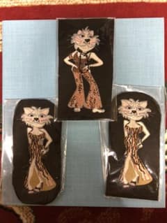刺繍　猫ちゃん刺繍　レア　3点セットのサムネイル