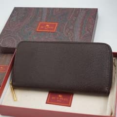 未使用品　ETRO エトロ　長財布　ジップウォレット　レザー　ブラウン 未使用品 ETRO エトロ 長財布 ジップウォレット レザー ブラウン