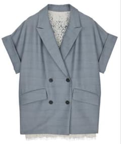 新品】MELANGE LACE VEST LAYERED JACKET - メルカリ