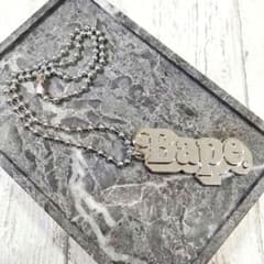 BAPEロゴ ボールチェーンネックレス ペンダント☆新品・未使用