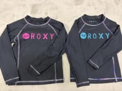 ROXY キッズ　長袖ラッシュガード 100cm ２枚セット　双子のサムネイル